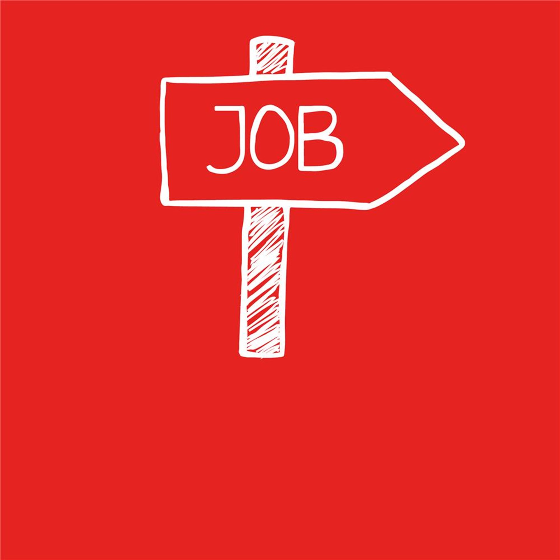 Wegweiser mit der Aufschrift "Jobs".